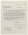 Draft Contract Between James Dean, Famous Artists and Jane Deacy