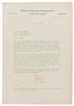 Letter from Dick Clayton to Jane Deacy -- ...Now about Jimmy...He will probably move to the new house over the week end...