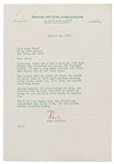 Letter to Jane Deacy from Dick Claytons Office Regarding James Dean doing THE GRAZIANO STORY