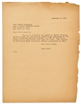 Letter from James Dean from 1953, Authorizing Payment to His Agent Jane Deacy