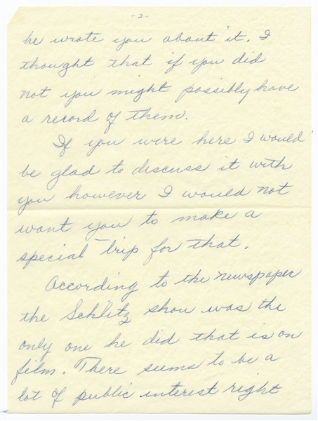 Letter from James Dean's Father and Stepmother After Dean's Death