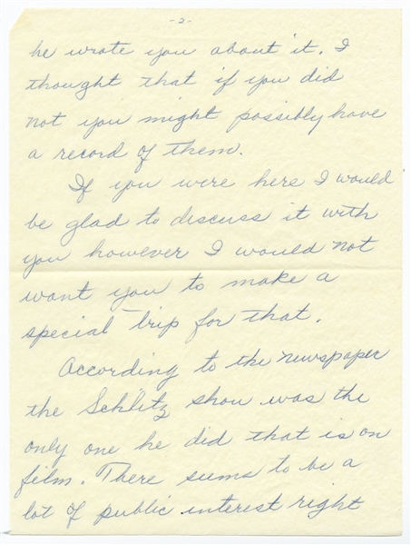 Letter from James Dean's Father and Stepmother After Dean's Death