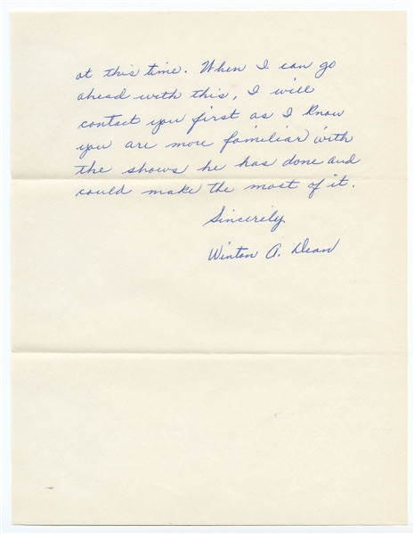 Letter from James Dean's Father After Dean's Death -- ''...all his property and such are tied up and will be for some tie in probate of his estate...''