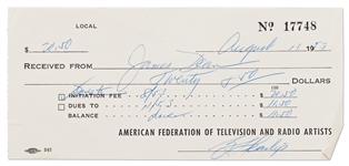 Bill from AFTRA to James Dean for Dues