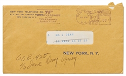 Bill to James Dean from New York Telephone