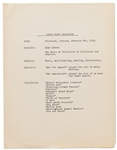 James Deans Biography -- Used to Market the Young Actor in 1954, Possibly Created at the Behest of Warner Bros.