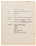 James Deans Biography -- Used to Market the Young Actor in 1954, Possibly Created at the Behest of Warner Bros.