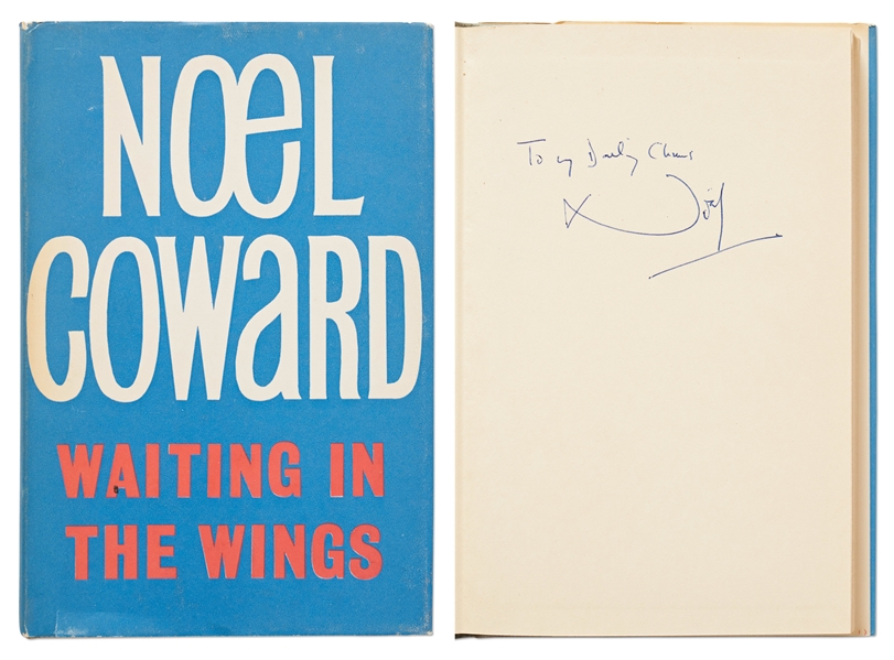 Noel Coward Signed First Edition of ''Waiting in the Wings'', Inscribed ''To My Darling Chums'' -- From the Collection of David Niven