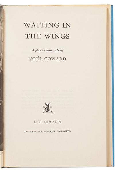 Noel Coward Signed First Edition of ''Waiting in the Wings'', Inscribed ''To My Darling Chums'' -- From the Collection of David Niven