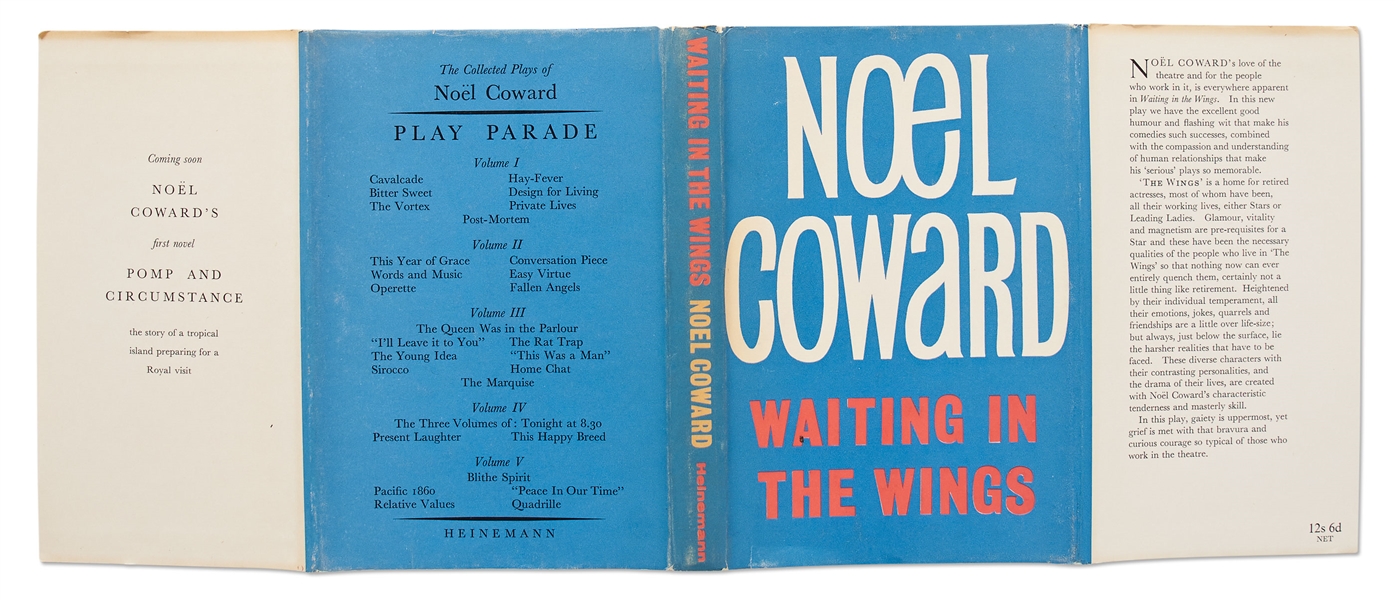 Noel Coward Signed First Edition of ''Waiting in the Wings'', Inscribed ''To My Darling Chums'' -- From the Collection of David Niven