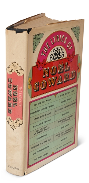 Noel Coward Signed ''The Lyrics of Noel Coward'' -- Inscribed to His Godson, David Niven, Jr. -- ''This is really to prove what a clever Godfather you have''
