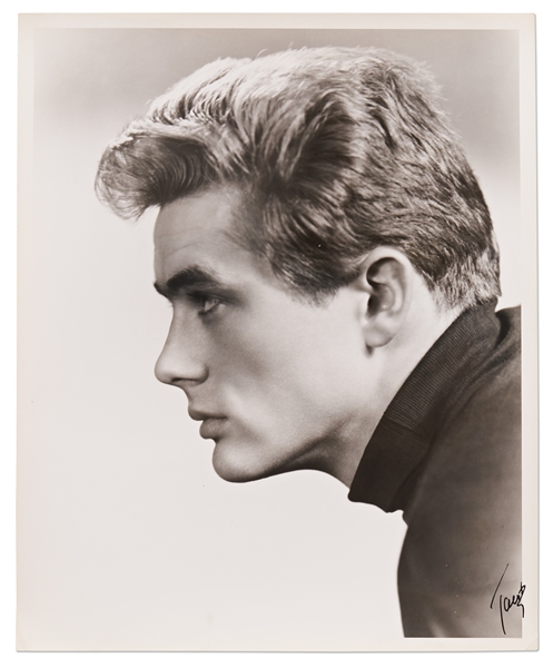 Silver Gelatin 8'' x 10'' Headshot Photo of James Dean Taken by Talbot Studios