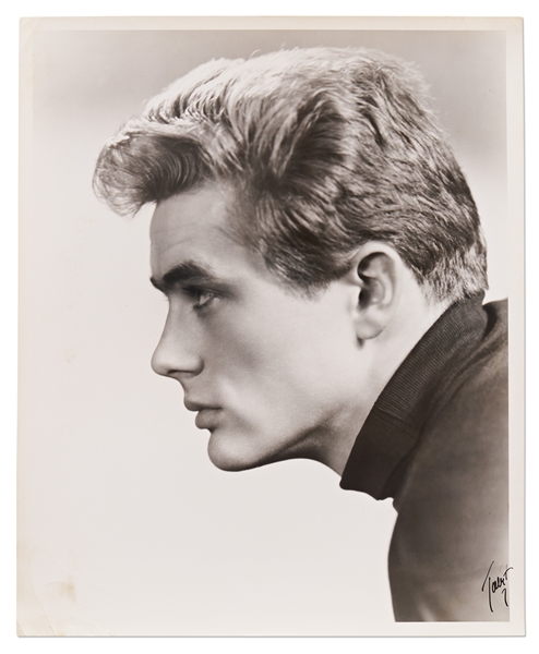 Silver Gelatin 8'' x 10'' Headshot Photo of James Dean Taken by Talbot Studios