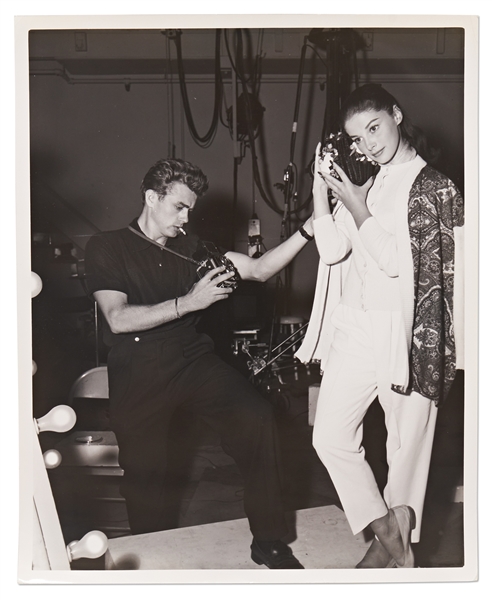 Silver Gelatin 8'' x 10'' Photo of James Dean with Pier Angeli Taken by Photographer Bert Six