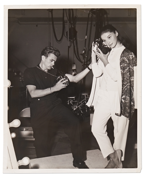 Silver Gelatin 8'' x 10'' Photo of James Dean with Pier Angeli Taken by Photographer Bert Six