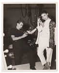 Silver Gelatin 8 x 10 Photo of James Dean with Pier Angeli Taken by Photographer Bert Six