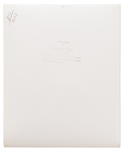 Silver Gelatin 8'' x 10'' Photo of James Dean Taken by Photographer Bert Six