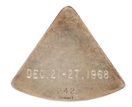Apollo 8 Flown Robbins Medallion -- From the Personal Collection of Astronaut Story Musgrave and With His LOA