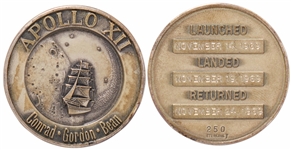Apollo 12 Flown Robbins Medallion -- Serial #250 From the Personal Collection of Astronaut Story Musgrave and With His LOA