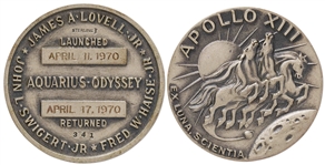 Apollo 13 Flown Robbins Medallion -- From the Personal Collection of Astronaut Story Musgrave and With His LOA