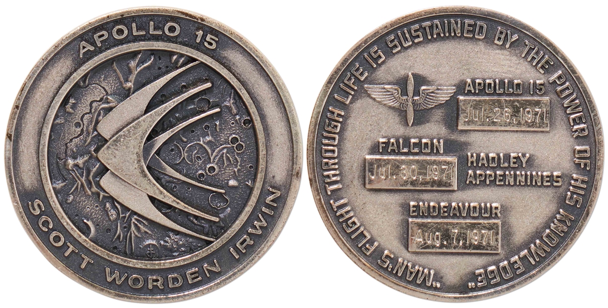 Apollo 15 Flown Robbins Medallion -- Serial #87 From the Personal Collection of Astronaut Story Musgrave and With His LOA
