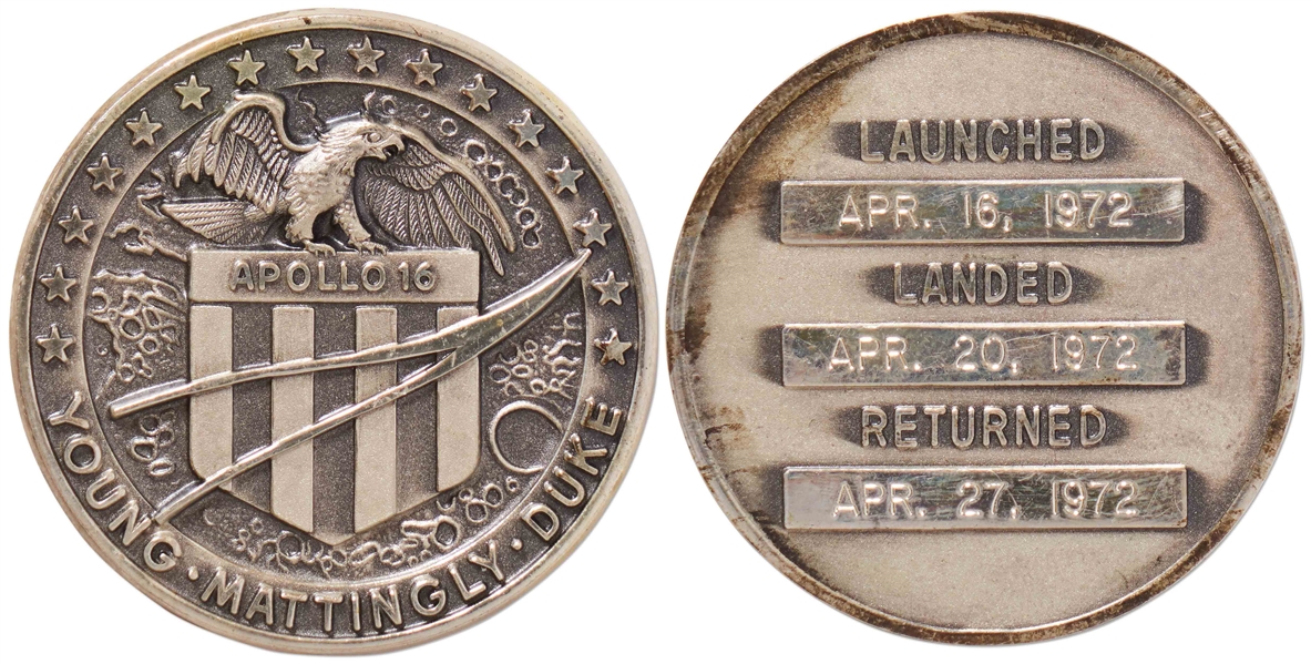 Apollo 16 Flown Robbins Medallion -- Serial #58 From the Personal Collection of Astronaut Story Musgrave and With His LOA