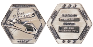 Flown Robbins Medallion from STS-6, the First Flight of Space Shuttle Challenger -- From the Personal Collection of STS-6 Astronaut Story Musgrave and With His LOA