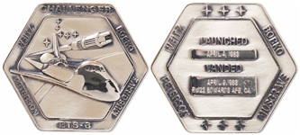 Flown Robbins Medallion from STS-6, the First Flight of Space Shuttle Challenger -- From the Personal Collection of STS-6 Astronaut Story Musgrave and With His LOA