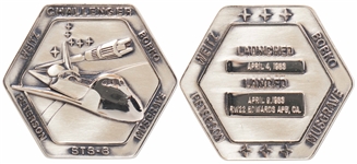 Flown Robbins Medallion from STS-6, the First Flight of Space Shuttle Challenger -- From the Personal Collection of STS-6 Astronaut Story Musgrave and With His LOA