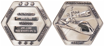 Flown Robbins Medallion from STS-6, the First Flight of Space Shuttle Challenger -- From the Personal Collection of STS-6 Astronaut Story Musgrave and With His LOA