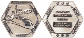 Flown Robbins Medallion from STS-6, the First Flight of Space Shuttle Challenger -- From the Personal Collection of STS-6 Astronaut Story Musgrave and With His LOA