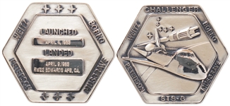 Flown Robbins Medallion from STS-6, the First Flight of Space Shuttle Challenger -- From the Personal Collection of STS-6 Astronaut Story Musgrave and With His LOA