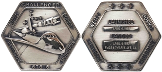 Robbins Medallion from STS-6, the First Flight of Space Shuttle Challenger -- From the Personal Collection of STS-6 Astronaut Story Musgrave and With His LOA