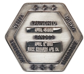 Robbins Medallion from STS-6, the First Flight of Space Shuttle Challenger -- From the Personal Collection of STS-6 Astronaut Story Musgrave and With His LOA