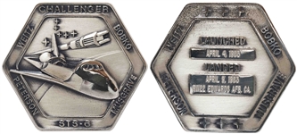 Robbins Medallion from STS-6, the First Flight of Space Shuttle Challenger -- From the Personal Collection of STS-6 Astronaut Story Musgrave and With His LOA