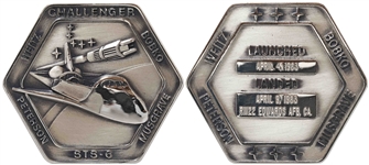 Robbins Medallion from STS-6, the First Flight of Space Shuttle Challenger -- From the Personal Collection of STS-6 Astronaut Story Musgrave and With His LOA
