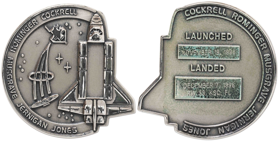 Flown Robbins Medallion from STS-80 Space Shuttle Columbia -- From the Personal Collection of STS-80 Astronaut Story Musgrave and With His LOA