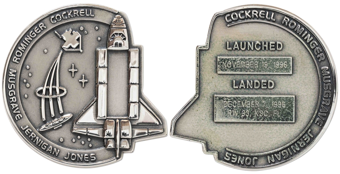 Flown Robbins Medallion from STS-80 Space Shuttle Columbia -- From the Personal Collection of STS-80 Astronaut Story Musgrave and With His LOA