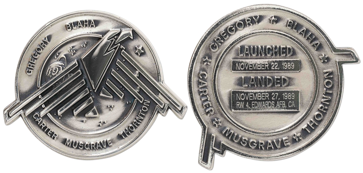 Robbins Medallion from STS-33, One of the Space Shuttles to Perform a Mission for the U.S. Department of Defense -- From the Personal Collection of STS-33 Astronaut Story Musgrave and With His LOA