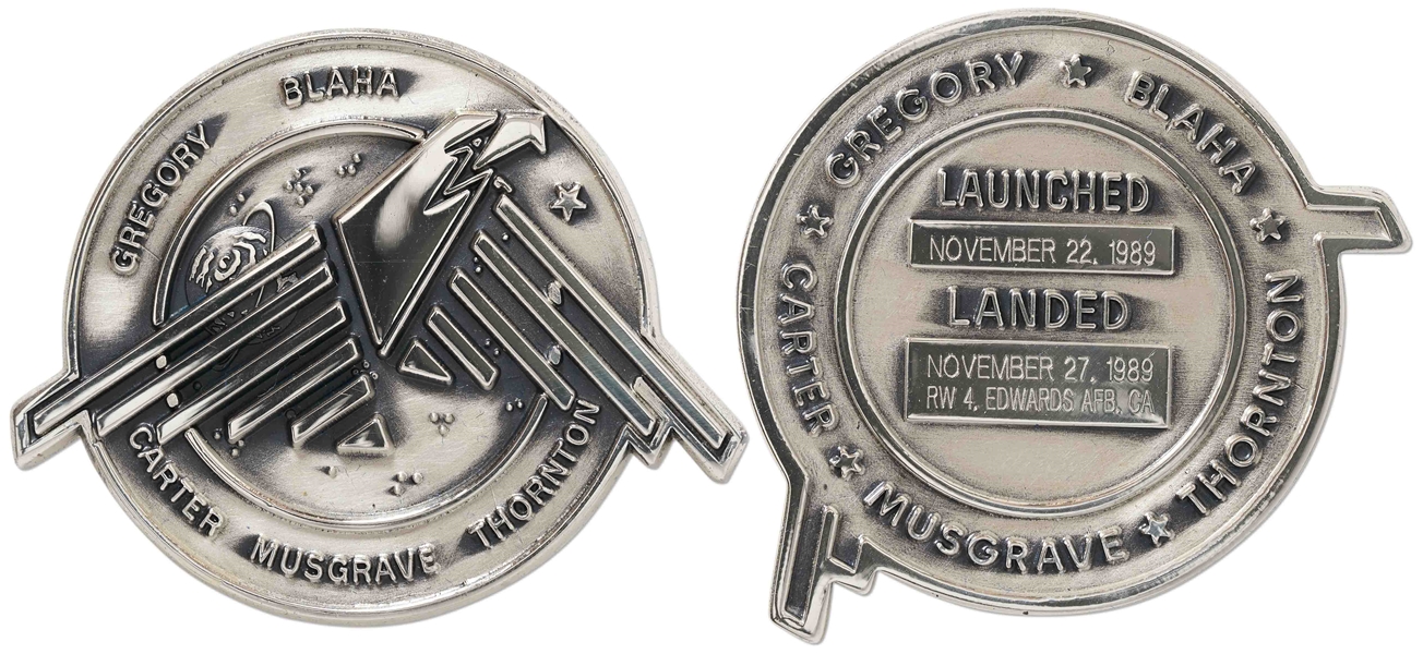 Robbins Medallion from STS-33, One of the Space Shuttles to Perform a Mission for the U.S. Department of Defense -- From the Personal Collection of STS-33 Astronaut Story Musgrave and With His LOA