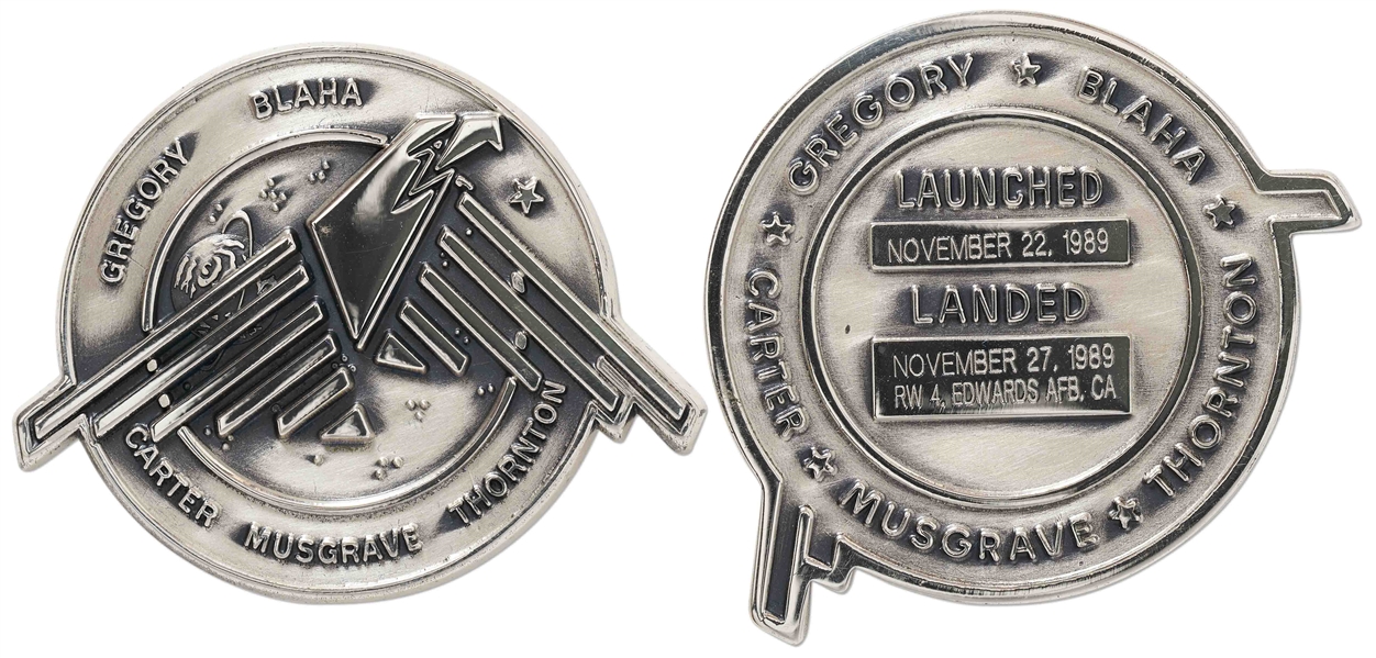 Robbins Medallion from STS-33, One of the Space Shuttles to Perform a Mission for the U.S. Department of Defense -- From the Personal Collection of STS-33 Astronaut Story Musgrave and With His LOA