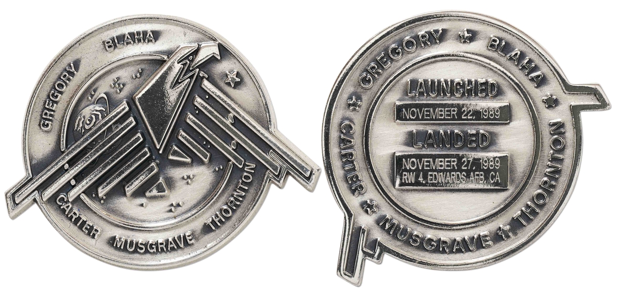 Robbins Medallion from STS-33, One of the Space Shuttles to Perform a Mission for the U.S. Department of Defense -- From the Personal Collection of STS-33 Astronaut Story Musgrave and With His LOA