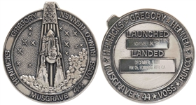 Robbins Medallion from STS-44, One of the Space Shuttles Deployed on Behalf of the U.S. Department of Defense -- From the Personal Collection of STS-44 Astronaut Story Musgrave and With His LOA