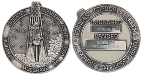 Robbins Medallion from STS-44, One of the Space Shuttles Deployed on Behalf of the U.S. Department of Defense -- From the Personal Collection of STS-44 Astronaut Story Musgrave and With His LOA