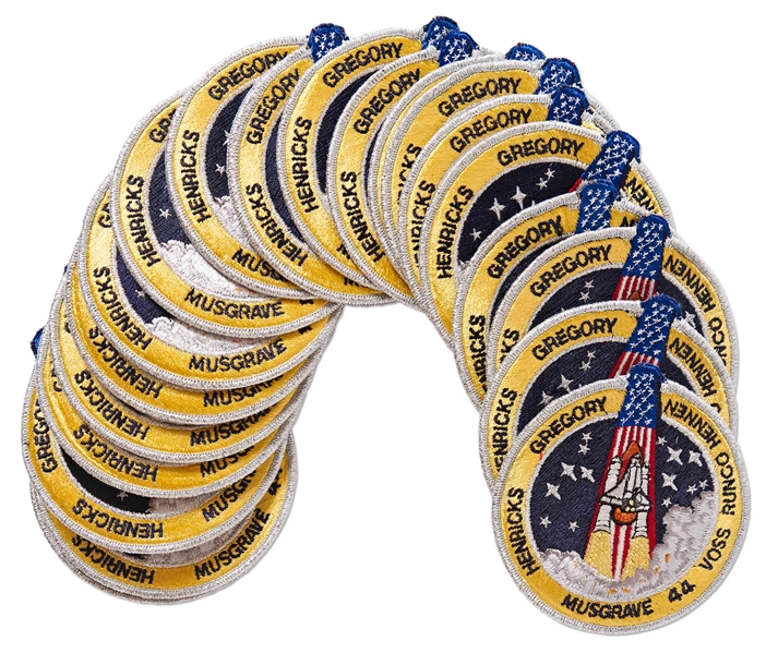 Lot of 22 Space Flown Mission Patches from STS-44 -- From the Personal Collection of STS-44 Astronaut Story Musgrave and With His LOA
