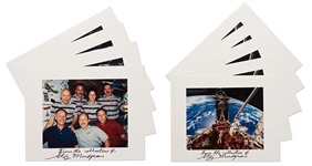 Lot of 56 Photos Signed by Story Musgrave -- Each Matted Photo Measures 11'' x 14'' Showing Views of the U.S. Space Program from Musgrave's Career