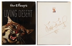 Walt Disney Signed Illustrated Copy of Living Desert -- Without Inscription -- With Phil Sears COA