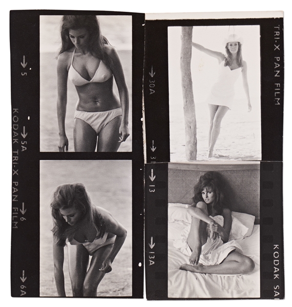 Raquel Welch Contact Sheet Photos by Terry O'Neill