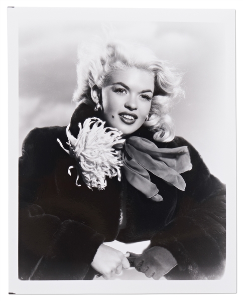 Original Negative of Jayne Mansfield with Graphite Retouching Visible -- Photograph by Bert Six Measures 8'' x 9.875''