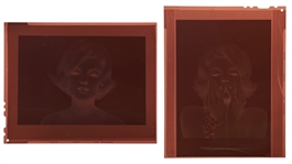 Lot of Two Color Negatives of Marilyn Monroe by Bert Stern